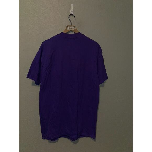 Vintage Coyote Howling Shirt XYZ Art Artwork Full Moon Purple Tee 80s VTG XL - Picture 12 of 14